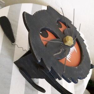 Wooden Halloween Cheshire Cat container